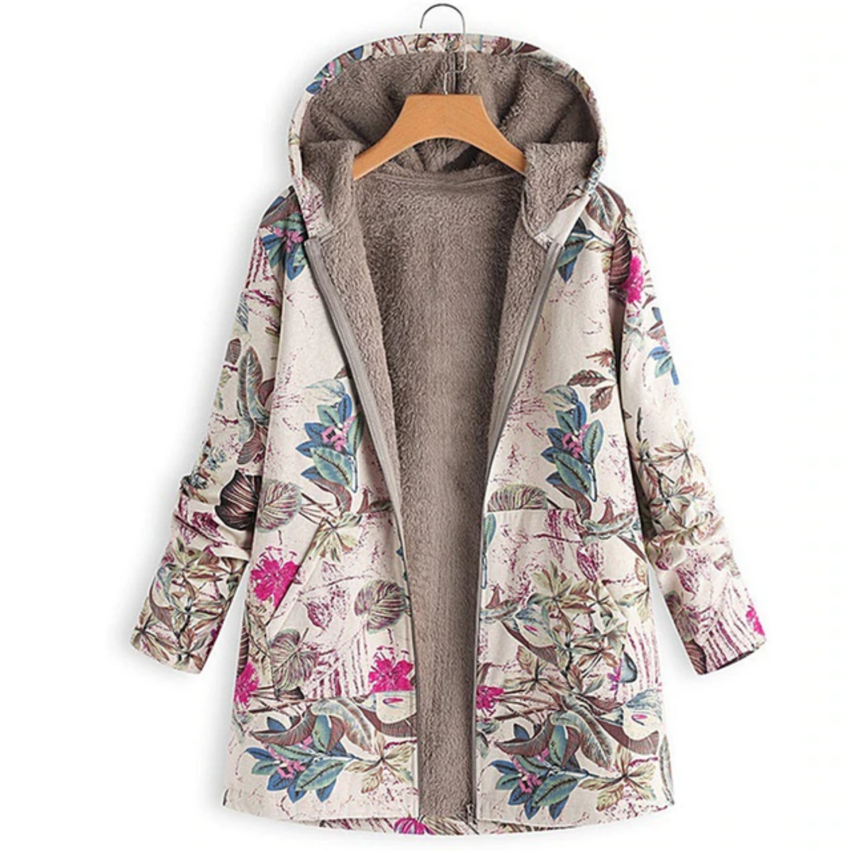 Streetwave Floral Warm Women's Jacket With Cozy Comfort And Loose Fit For Fashionable Women