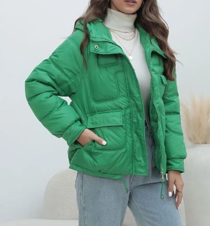 Street Wave Quilted Winter Jacket For Women Warm Puffer Coat With Thick Insulation
