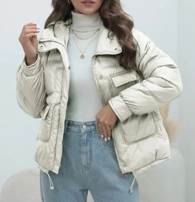 Street Wave Quilted Winter Jacket For Women Warm Puffer Coat With Thick Insulation