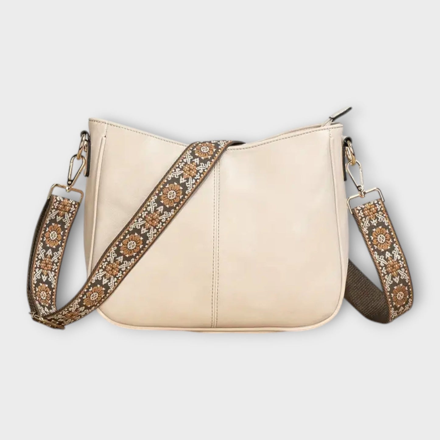 Women's Bohemian-Style Shoulder Bag with Adjustable Strap and Spacious Interior