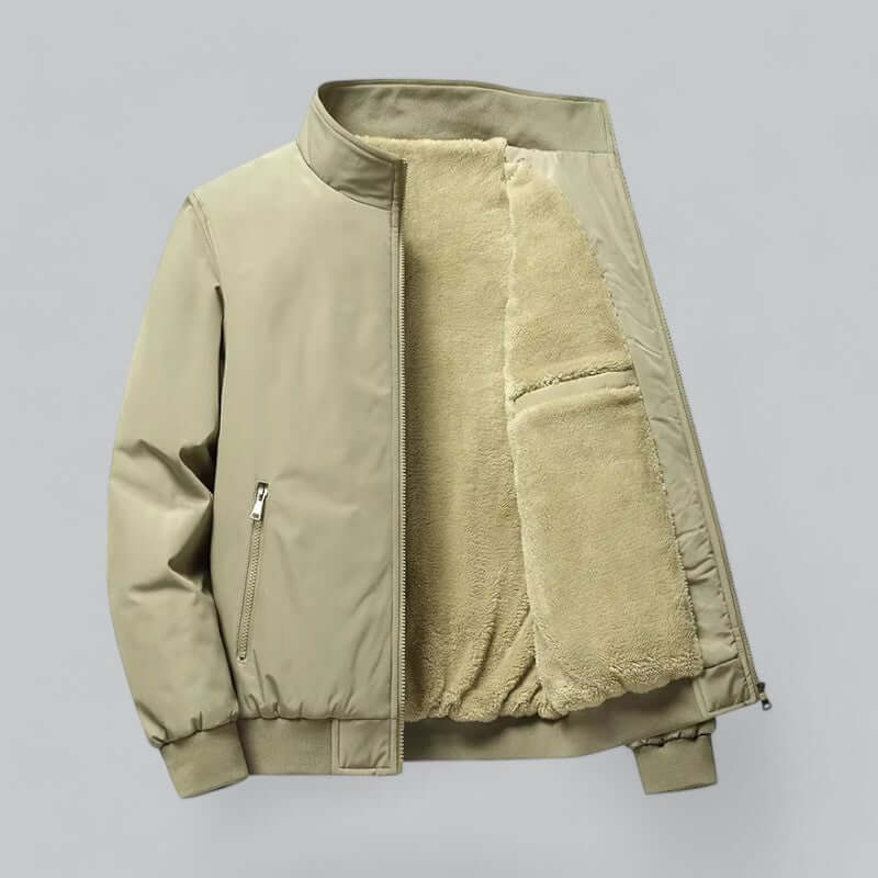 Street-Wave Men's Water-Repellent Fleece Winter Jacket With Warm Lining, Cozy Outdoor Coat