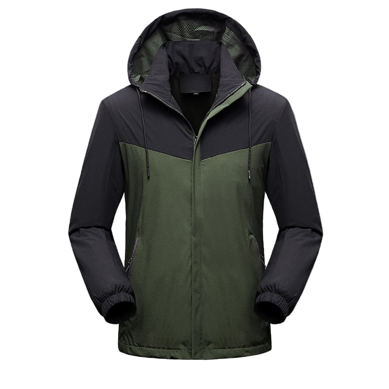 Street Wave Waterproof Hooded Jacket For Men All Weather Lightweight Outdoor Citywear