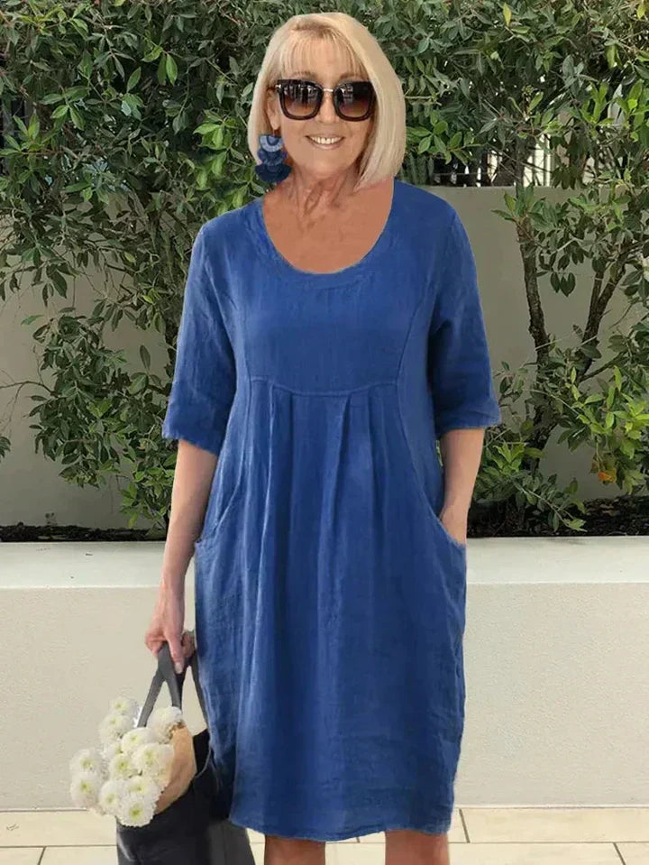Janet Cotton Linen Dress For Women Lightweight Breathable Comfort For Active Days