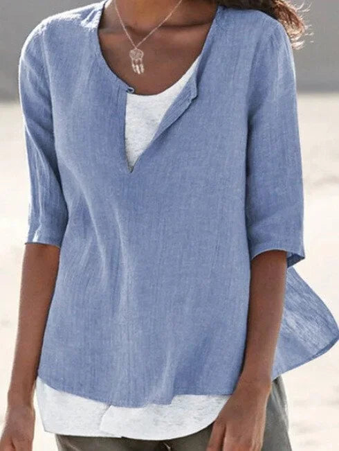 Street-Wave Janet Layered Casual Blouse For Women Breezy Comfort