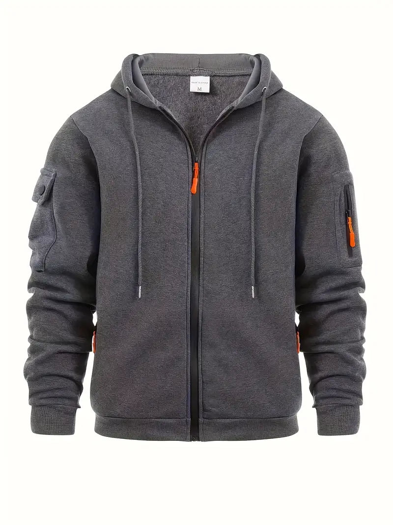 Street Wave Jonathan Mens Lightweight Zip Up Hoodie With Pockets