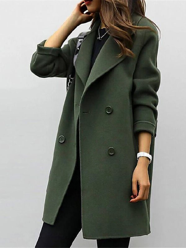 Streetwave Women Elegant Wool Winter Coat For Stylish Warmth And Cozy Comfort For Everyday Wear