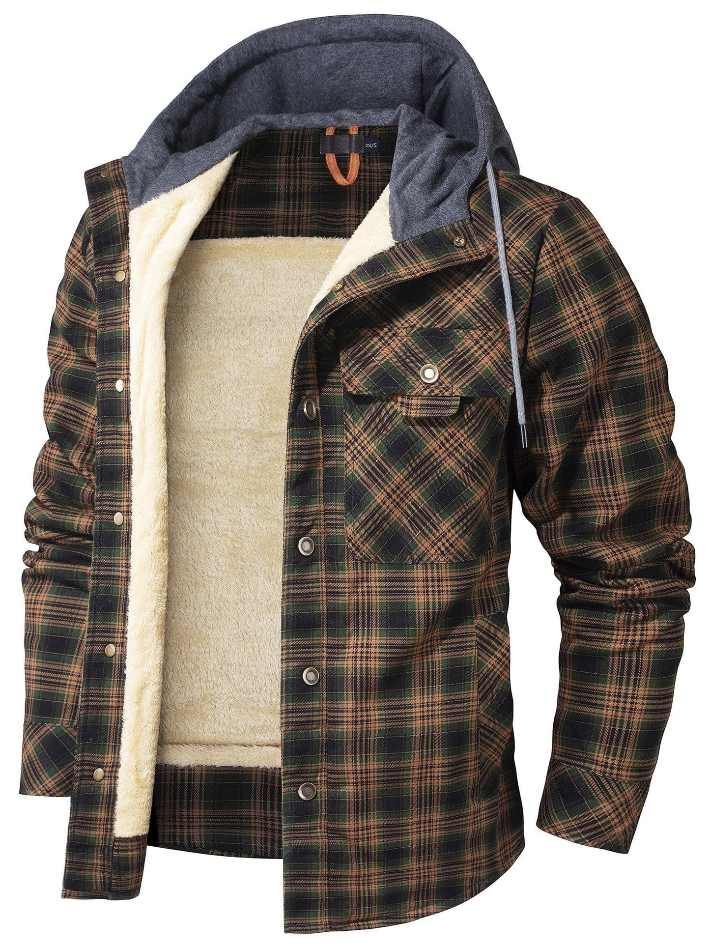Streetwave Robust Woodland Hooded Jacket For Outdoor Adventurers Durable Weatherproof Plaid