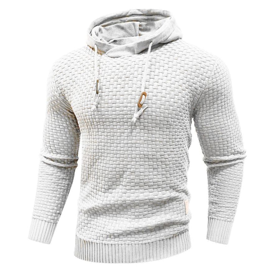 Street-Wave Men's Hoodie Warm Textured Knit Sweatshirt For Outdoor Comfort And Everyday Adventure