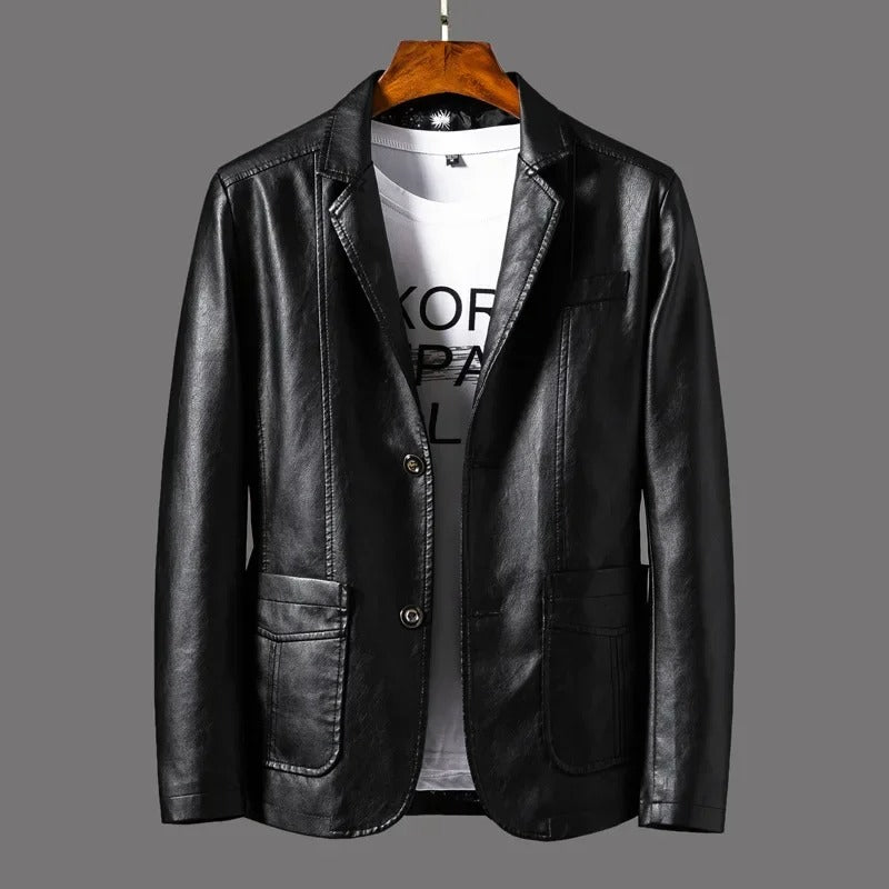 Street-wave Classic Leather Jacket For Men Premium Durable Outerwear Timeless Style