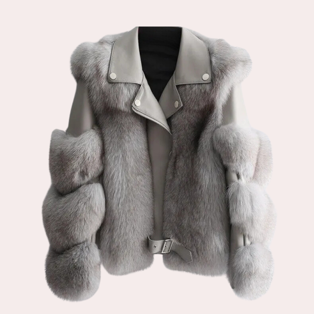 MALIANA Women Faux Fur Coat Street-Wave Elegant Cropped