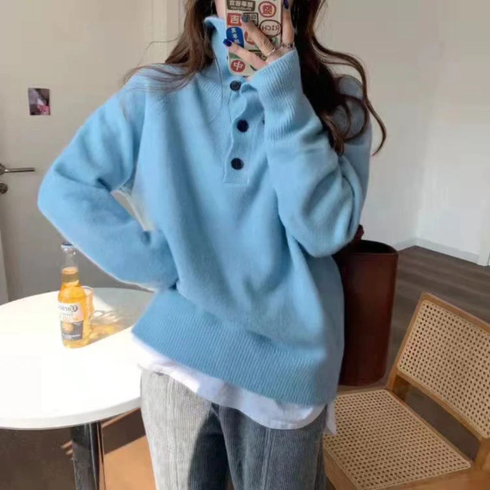 Street-wave Womens Knit Sweater Soft Cozy Warm Breathable Classic Fit For Layering Everyday Wear