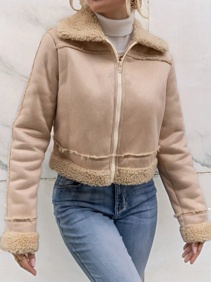 Street Wave Women Insulated Padded Winter Jacket Warm Shearling Lined Parka For Urban Comfort