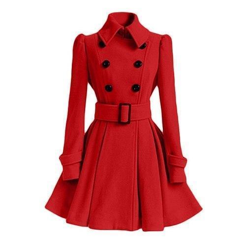 Street-Wave Women Double-Breasted Windbreaker Trench Coat With Belted Silhouette And Weatherproof All-Season Protection