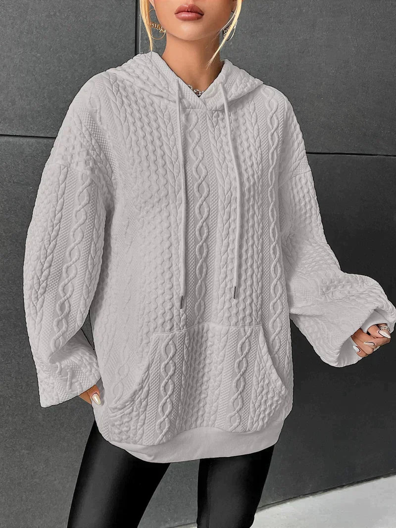 Street-wave Cozy Oversized Hoodie With Drawstring Hood And Kangaroo Pocket Unisex Comfort