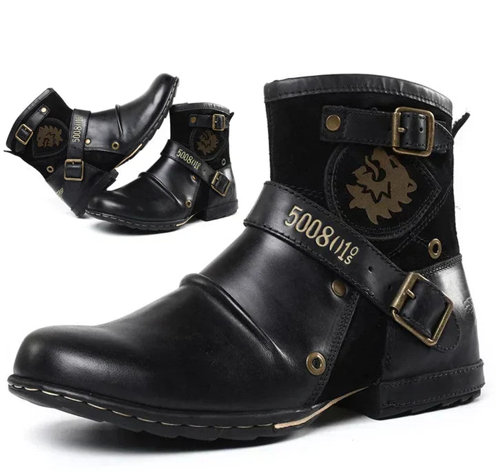 Streetwave Mens Boots With Rugged Sole For The Modern Gentleman Premium Vintage Leather