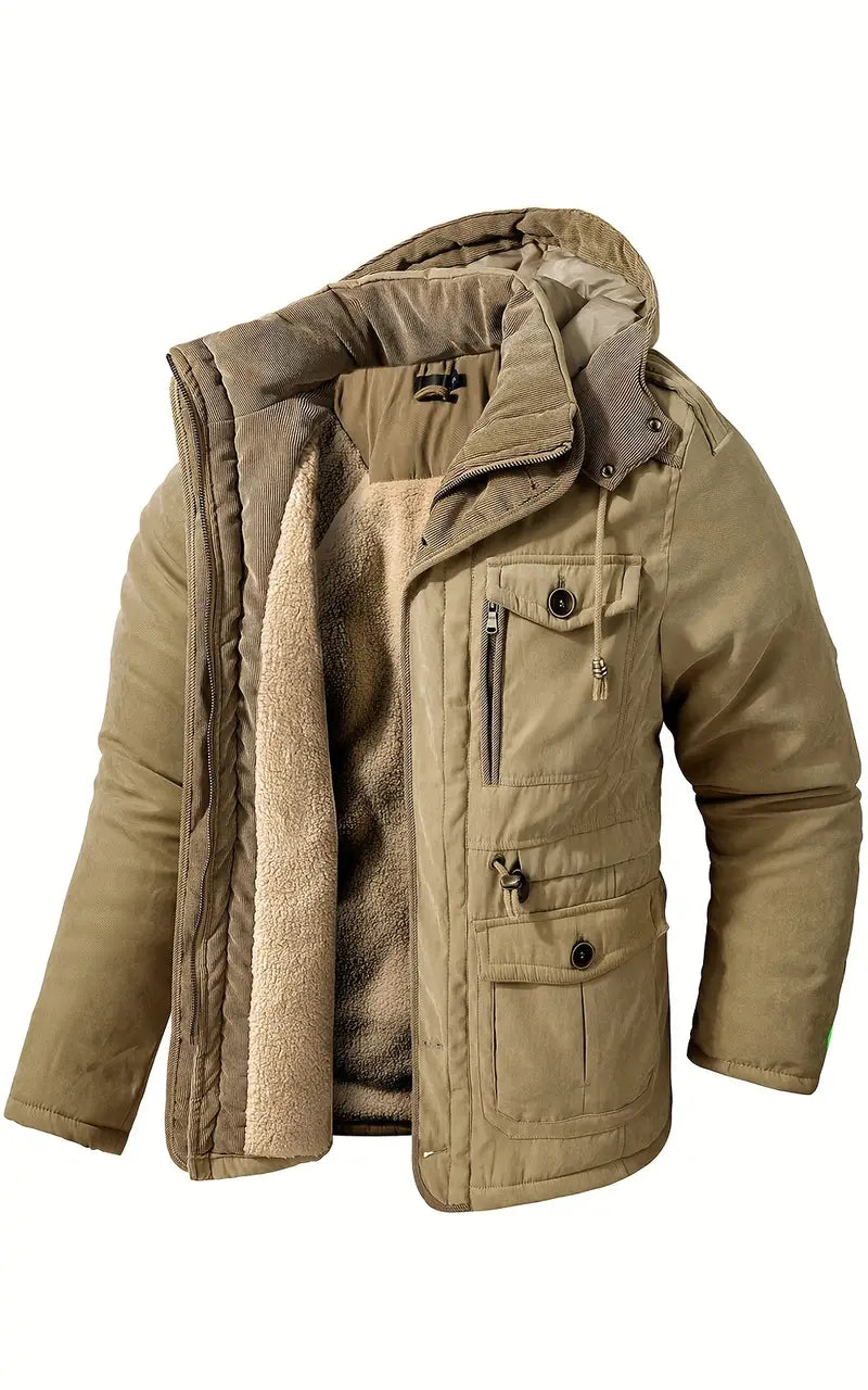 Street-wave Men's Parka With Warmth And Weatherproof Comfort For Outdoor Enthusiasts