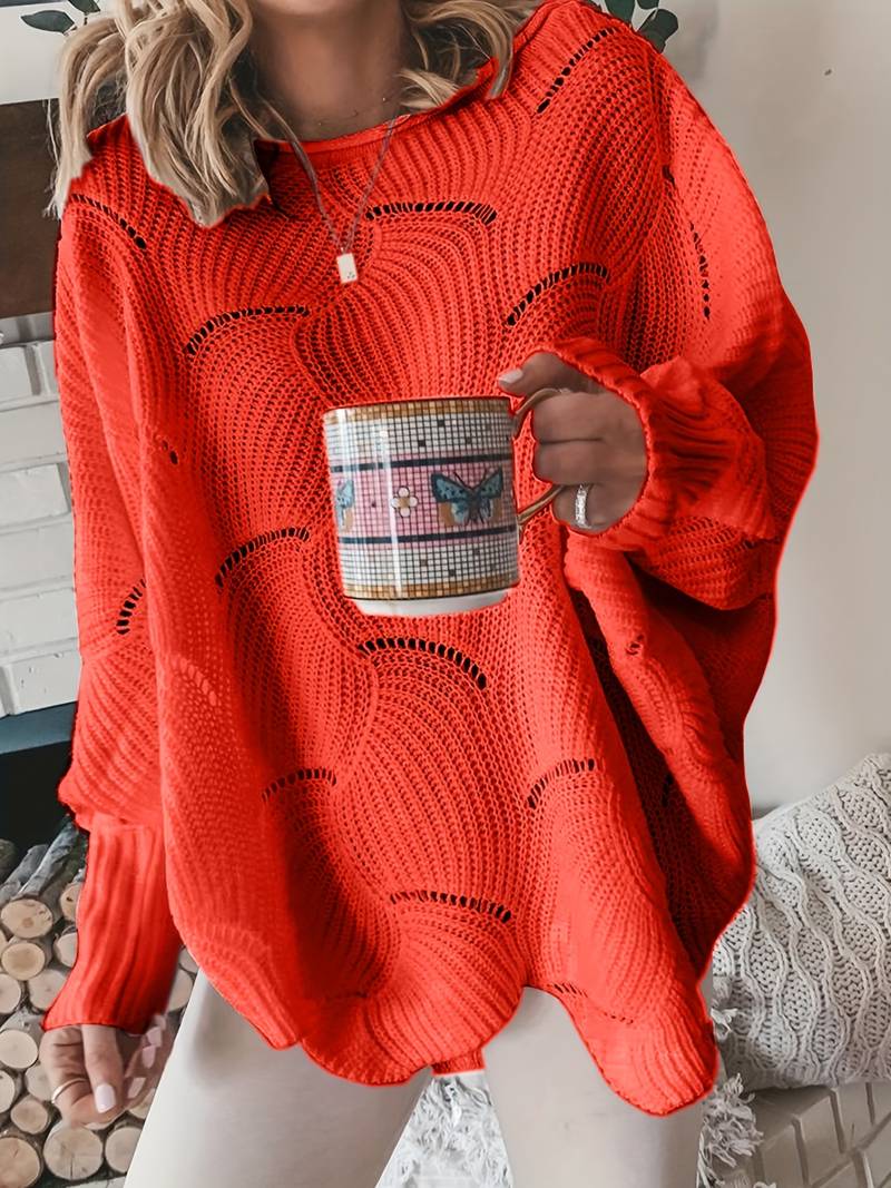 Streetwave Lavender Cozy Knit Sweater Relaxed Crewneck For Women Warm Soft Easy Care Autumn Winter Must Have