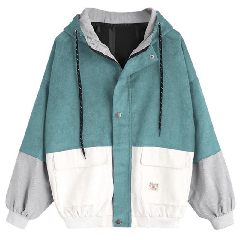 Street-wave Alexandra Two-Tone Lightweight Jacket For Women With Adjustable Waist