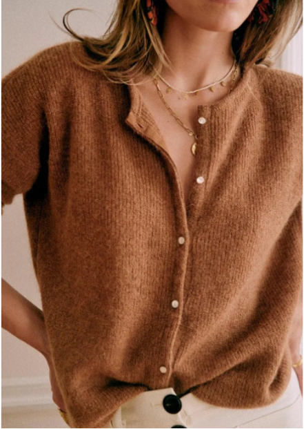 Street-Wave Womens Cardigan With V-Neck And Button Placket Lightweight Soft Effortless Chic