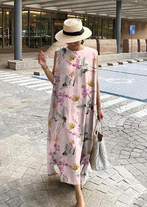 Bohemian Linen Dress Breathable One Size Street-Wave Women