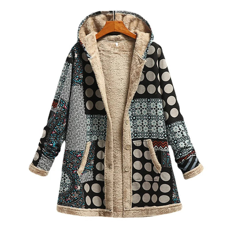 Street Wave Patchwork Hoodie With Fleece Lining Warmth And Comfort For Cold Weather Fans