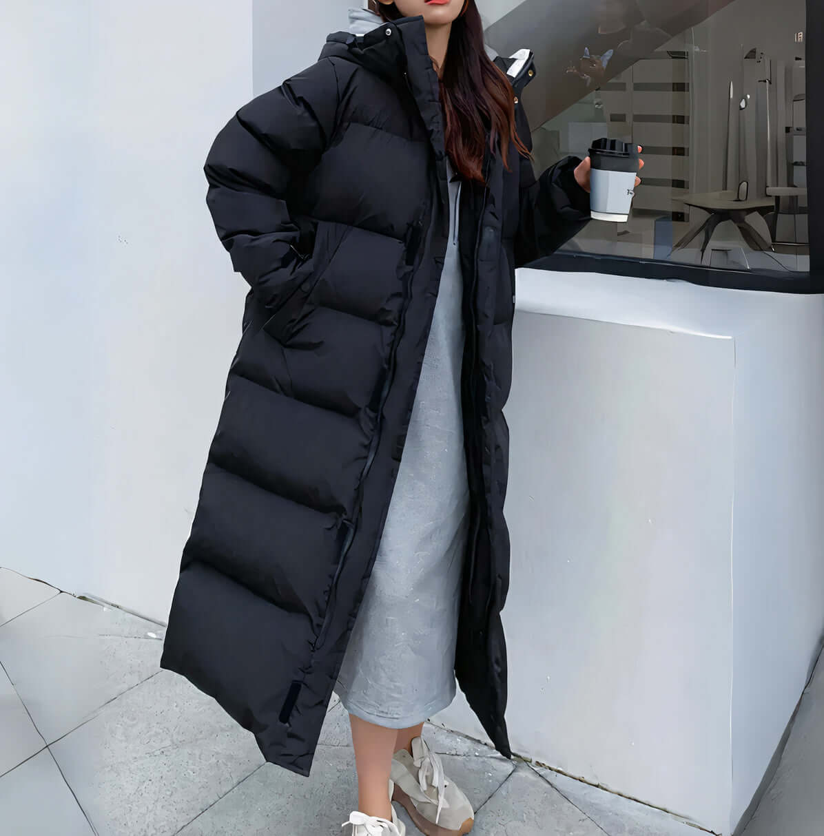 Streetwave Long Puffer Jacket With Hood For Women Premium Warmth And Lightweight Insulation