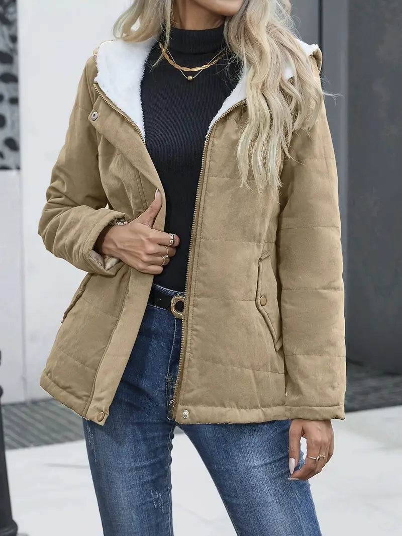 Street-wave Quilted Puffer Jacket For Women - Cozy Comfort And Warmth, Everyday Outerwear