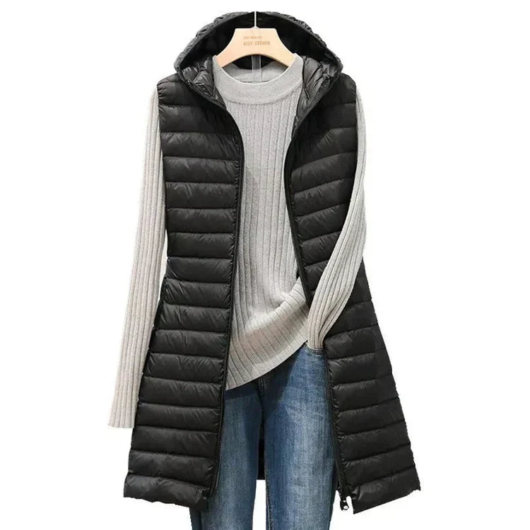 Streetwave Women Cotton Down Vest With Hood Cozy Warm Insulated Layeri ...