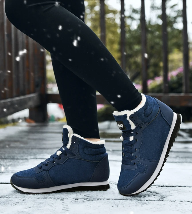 Street-Wave Winter Boots For Women With Warm Fleece Lining And Rugged Sole For Cold Weather