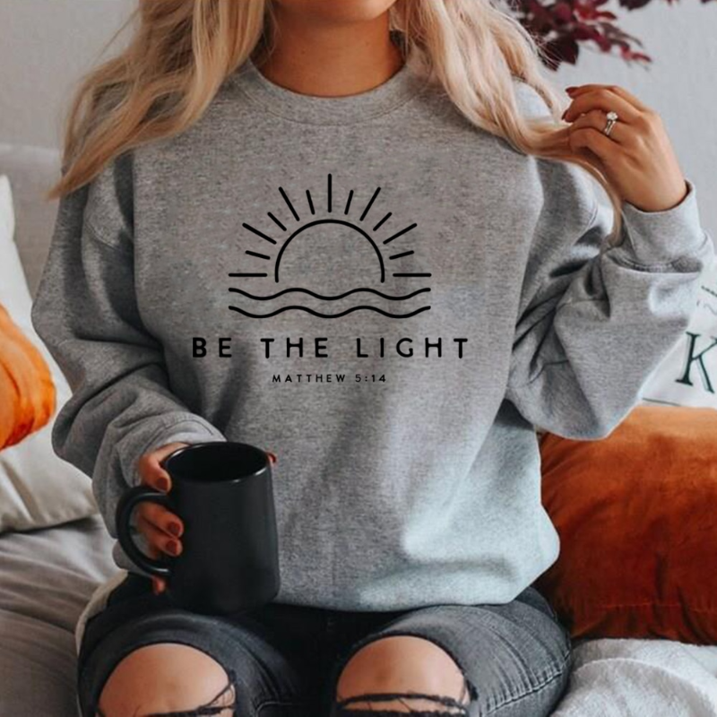 Street-wave Womens Cozy Knit Pullover Be The Light Edition Warm Autumn Winter Sweater For Women