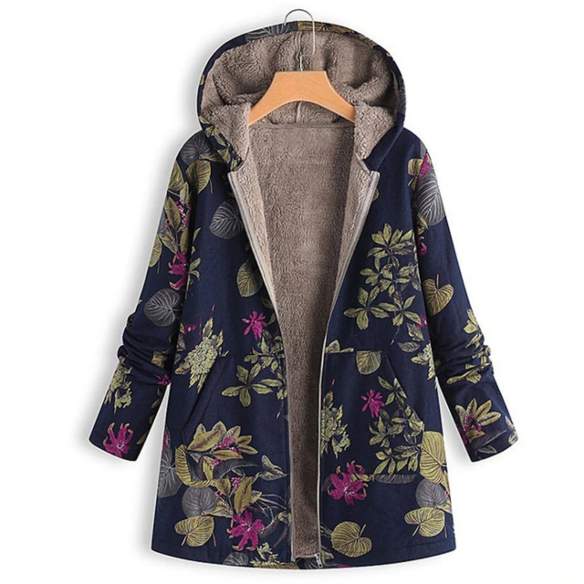Streetwave Floral Warm Women's Jacket With Cozy Comfort And Loose Fit For Fashionable Women