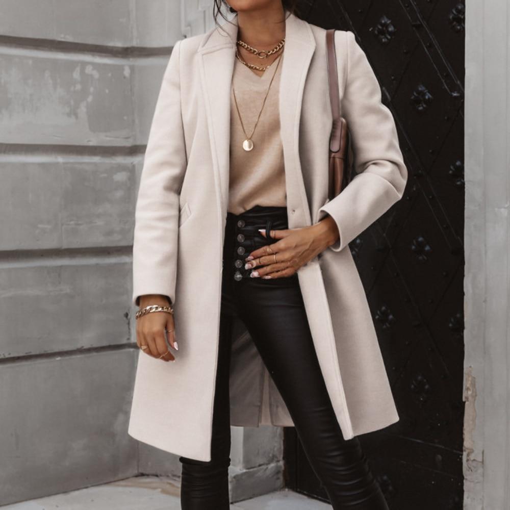 Street Wave Long Cashmere Coat For Women Elegant Warmth Office To Street Style Everyday