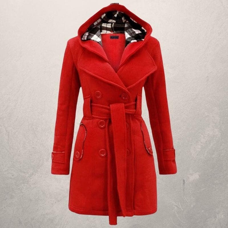 Street Wave Womens Warm Tailored Winter Coat With Belt For Cozy Chic Style For Cold Weather Comfort