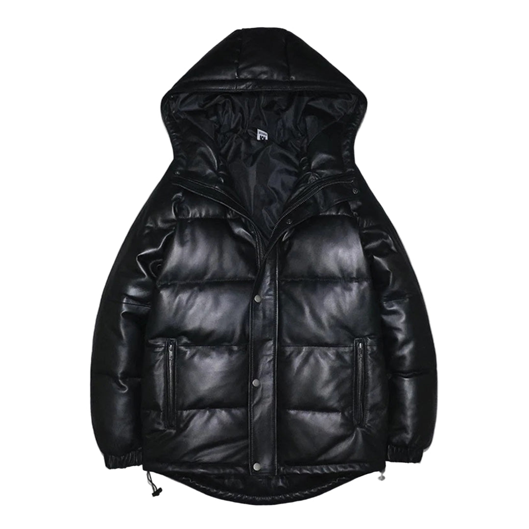 Solstice Leather Padded Coat - Street-Wave