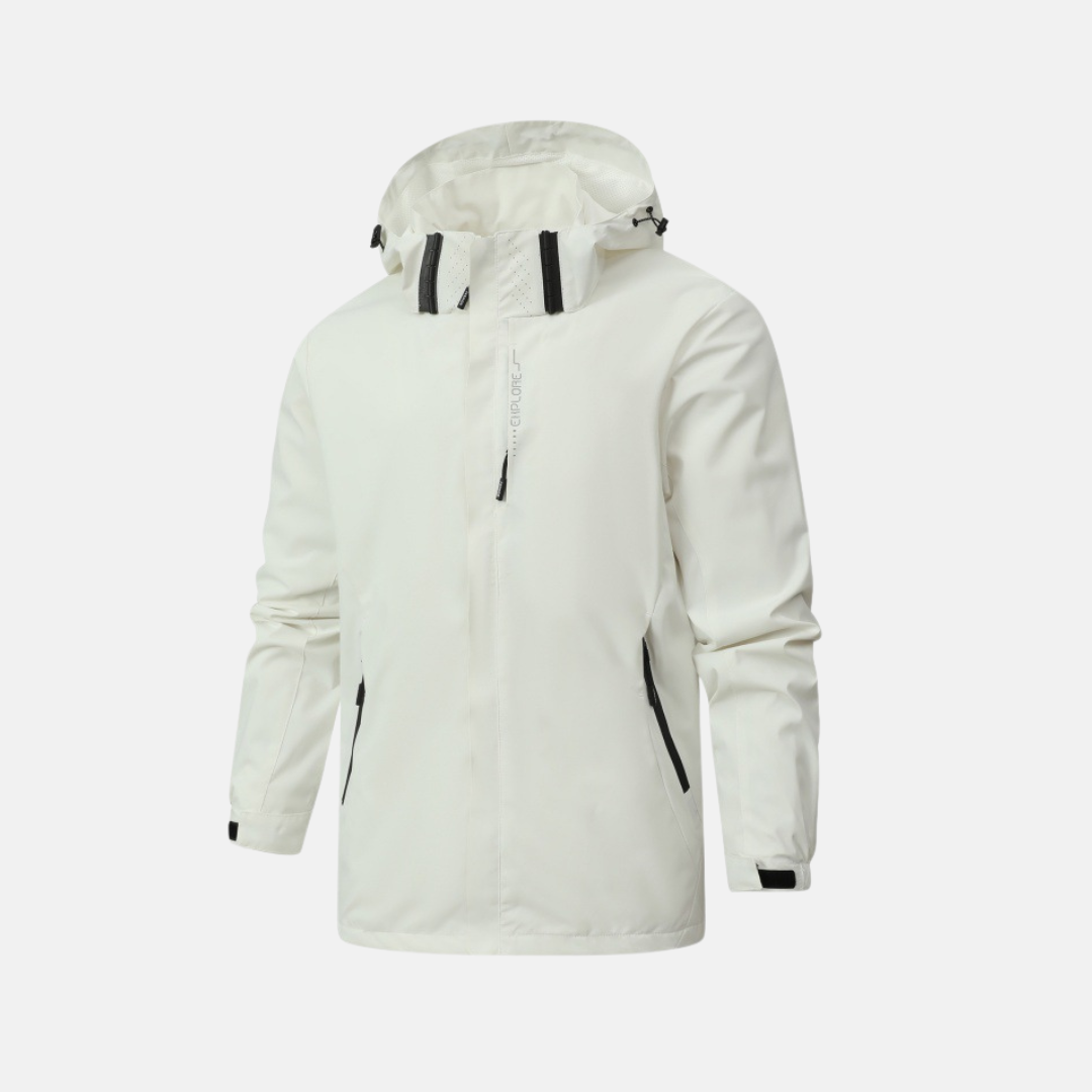 Street-Wave Nordisk Flair Mens Outdoor Jacket Weather Resistant Regular Fit With Adjustable Hood And Cuffs Zipper Closure