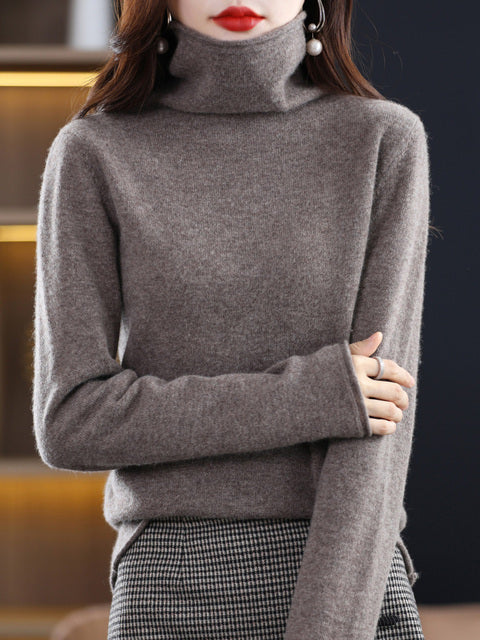 Streetwave Womens Cotton Turtleneck Sweater Soft Comfort