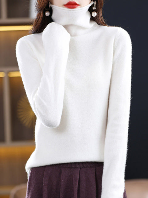 Streetwave Womens Cotton Turtleneck Sweater Soft Comfort