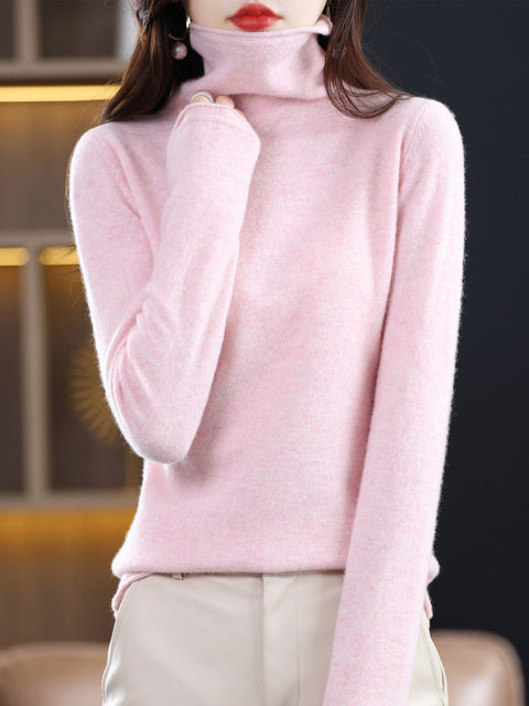 Streetwave Womens Cotton Turtleneck Sweater Soft Comfort