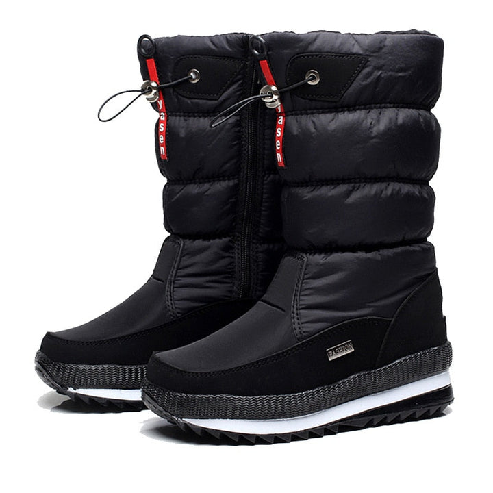 Street-wave Women's Warm Winter Boots Plush Lining Cozy Comfort For Frosty Days Everyday Wear