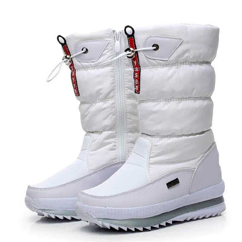 Street-Wave Cozy Warm Womens Winter Boots For Elegant Snow Walks With Insulated Comfort And Plush Lining