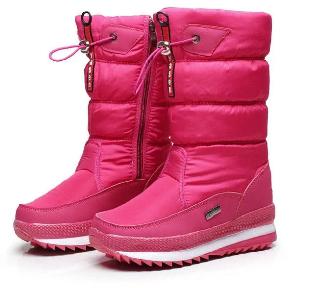 Street-Wave Cozy Warm Womens Winter Boots For Elegant Snow Walks With Insulated Comfort And Plush Lining
