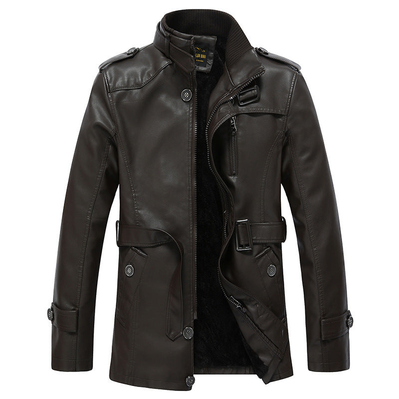 Streetwave Mens Faux Leather Jacket With Soft Inner Lining For Cozy Warmth And Modern Style For Men