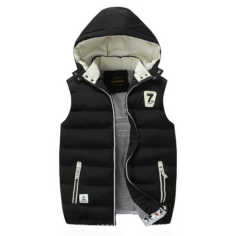 Street Wave Womens Quilted Hooded Vest With Removable Hood Windproof Puffer For Outdoor Wear