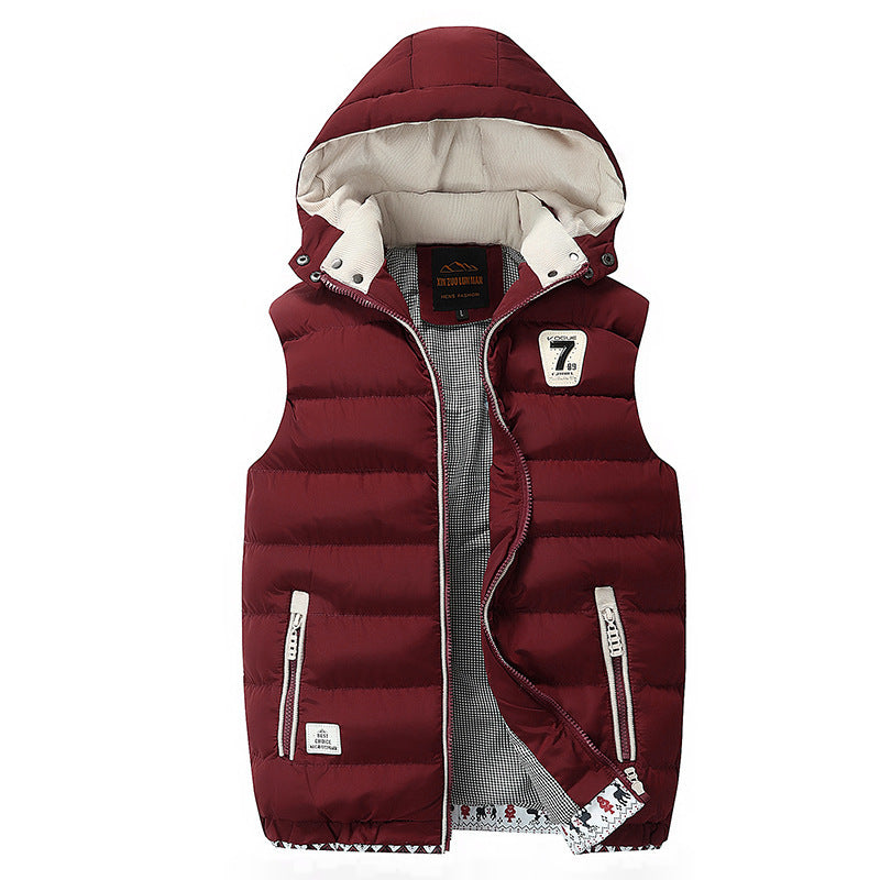 Street Wave Womens Quilted Hooded Vest With Removable Hood Windproof Puffer For Outdoor Wear