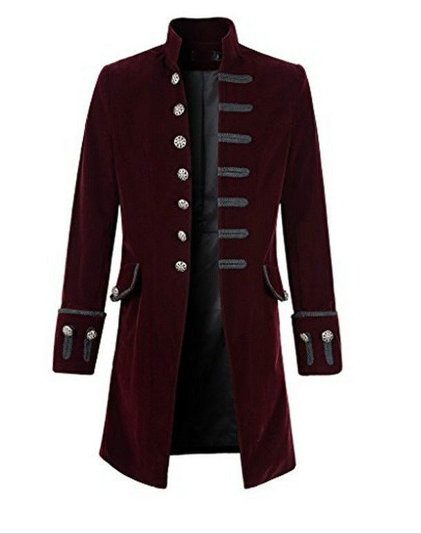 Street-Wave Women's Velvet Coat With Decorative Buttons Elegant Statement Outerwear