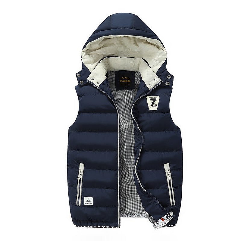 Street Wave Womens Quilted Hooded Vest With Removable Hood Windproof Puffer For Outdoor Wear