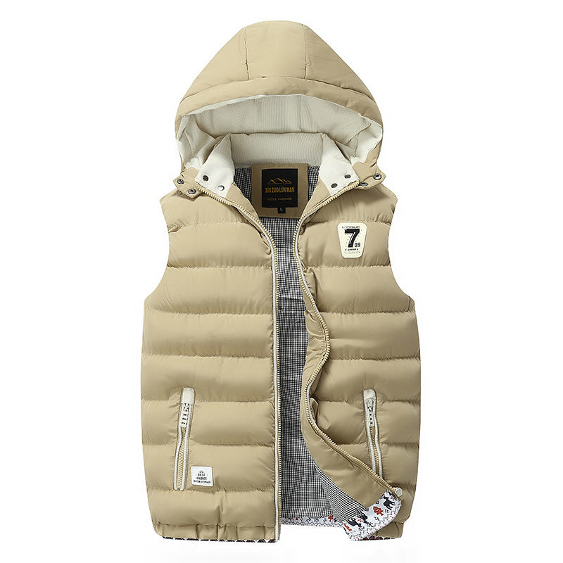 Street Wave Womens Quilted Hooded Vest With Removable Hood Windproof Puffer For Outdoor Wear