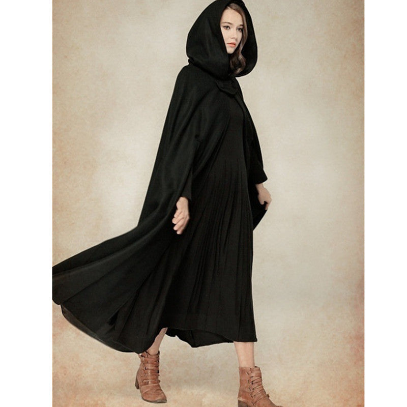 Street Wave Hooded Cloak For Women Elegant Warm Premium Fabric Cozy Fashion For All Occasions