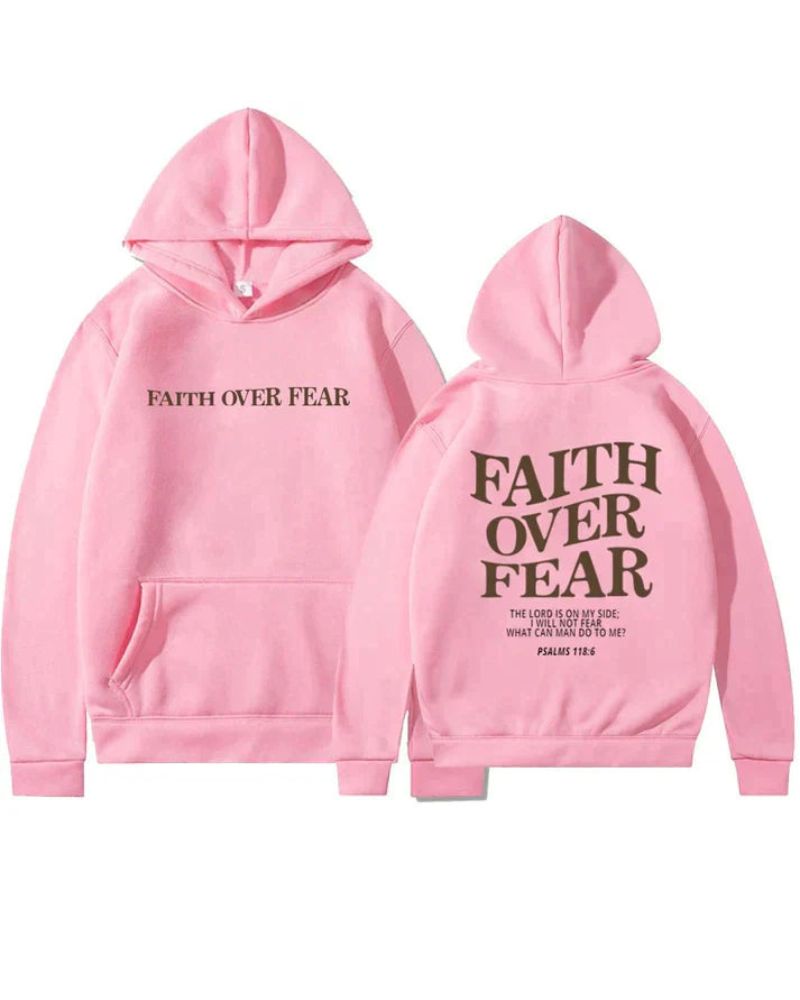 Faith Over Fear Hoodie By Streetwave Unisex Cozy Confidence Boosting Streetwear For Courageous Fans