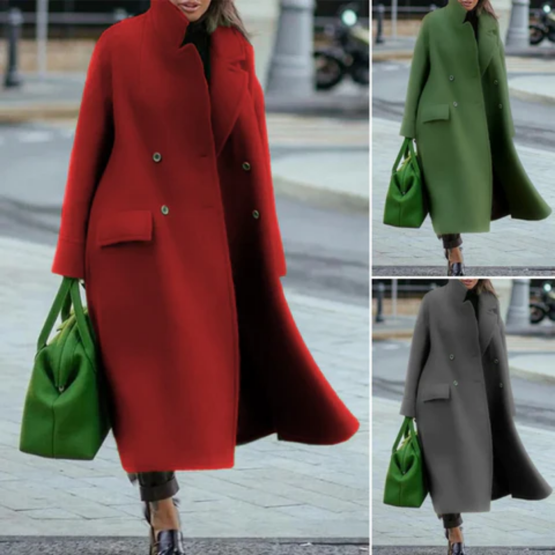 Streetwave Long Wool Wrap Coat For Women With Double Breasted Front For Timeless Warmth And Style